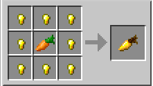 как сделать в майнкрафте золотую морковь