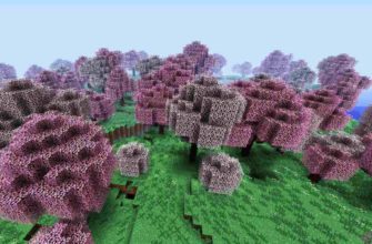 вишневый биом в Minecraft