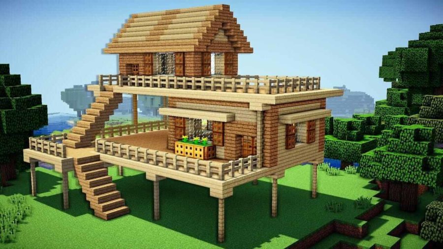 Красивые деревянные дома в игре майнкрафт