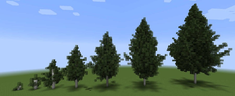 Jak rostou stromy v Minecraftu